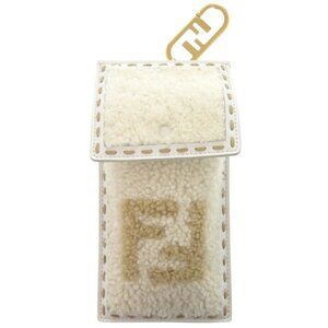 FENDI White Leather Pouch